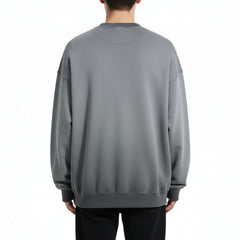 Ellenvinis Smog Gray Heavyweight 430Gms Vintage Washed Fleece Crewneck Sweatshirt Unisex Oversized Streetwear