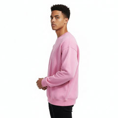 Ellenvinis Pink Heavyweight 430gms Vintage Washed Fleece Crewneck Sweatshirt Unisex Oversized Streetwear