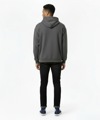 Ellenvinis 1800 GSM 'Anthracite' Zip Hoodie | Vintage Wash High Street Style YKK Zipper