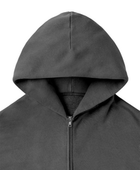 Ellenvinis 1800 GSM 'Anthracite' Zip Hoodie | Vintage Wash High Street Style YKK Zipper