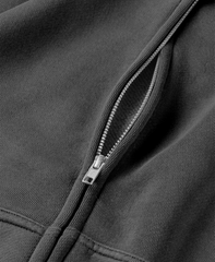 Ellenvinis 1800 GSM 'Anthracite' Zip Hoodie | Vintage Wash High Street Style YKK Zipper