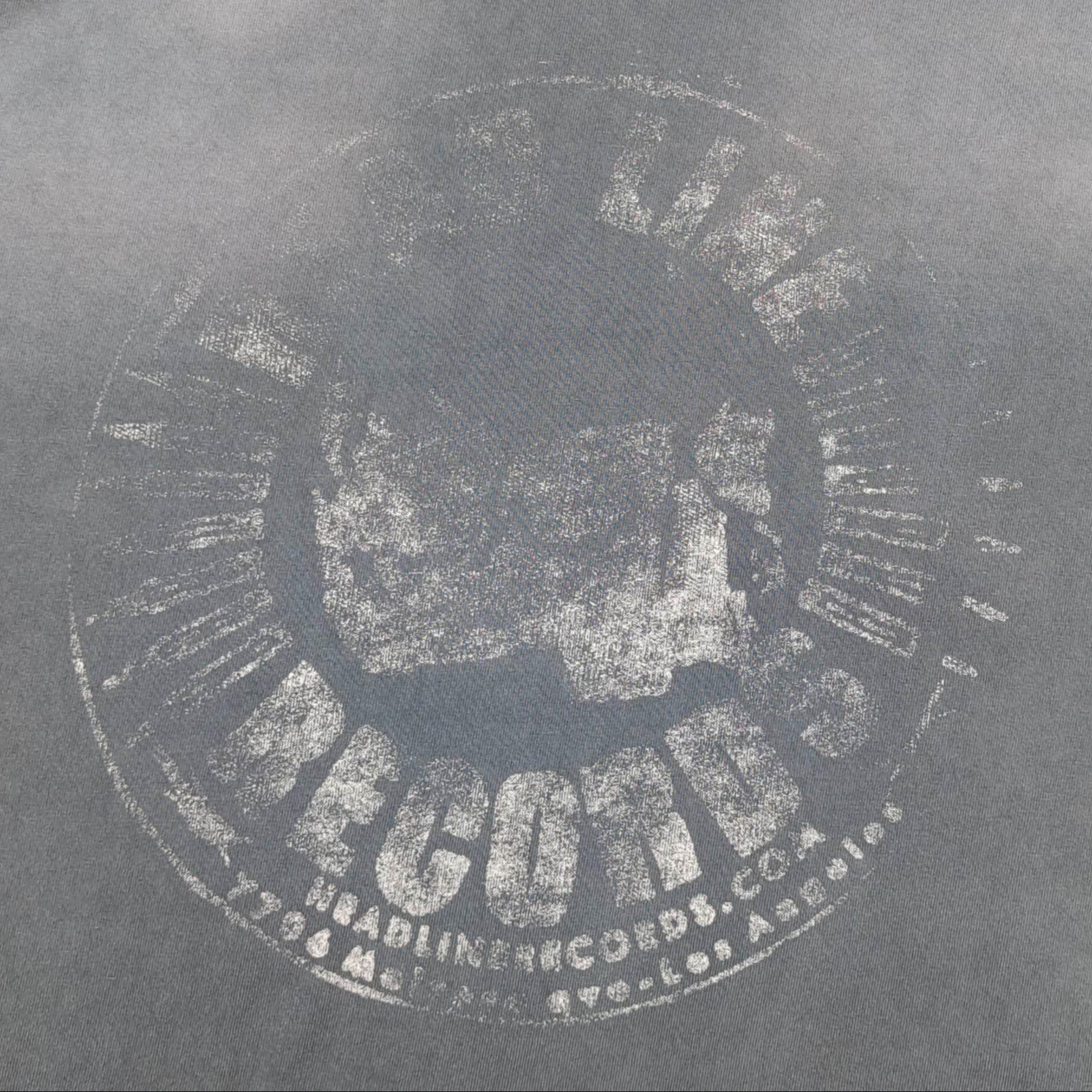 Ellenvinis 380GMS High Street Wasteland Destroyed Vintage Washed Distressed T Shirt Black Grey