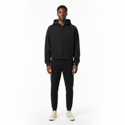 Ellenvinis 1800GSM Black Reversible Zip Hoodie