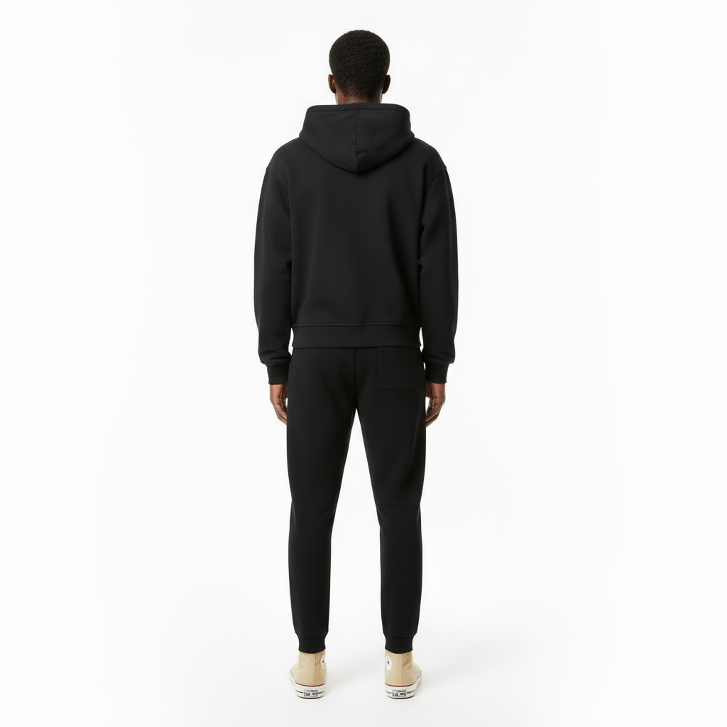 Ellenvinis 1800 GSM "Washed Black" Reversible Zip-Up Hoodie