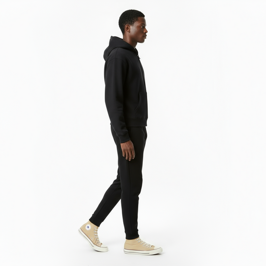Ellenvinis 1800 GSM "Washed Black" Reversible Zip-Up Hoodie
