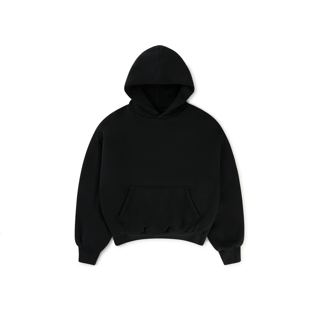Ellenvinis 1000 GSM 'Black' reversible hoodie