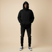 Ellenvinis 1000 GSM 'Black' reversible hoodie