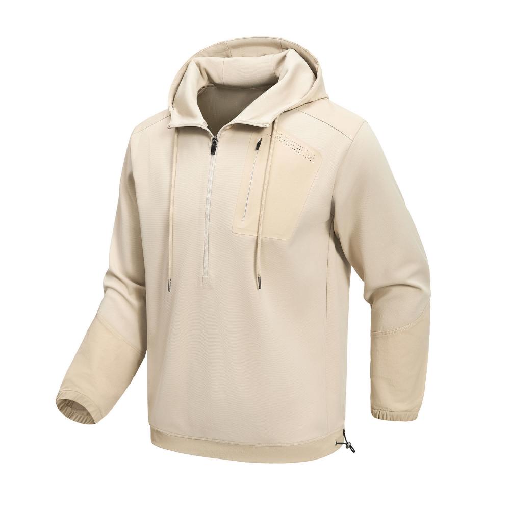 Ellenvinis Fleece-Lined Waterproof Outdoor Hiking Jacket Hoodie