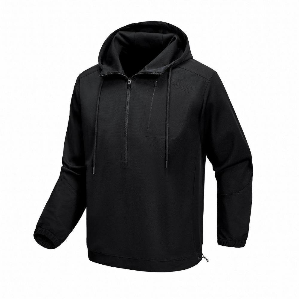 Ellenvinis Fleece-Lined Waterproof Outdoor Hiking Jacket Hoodie