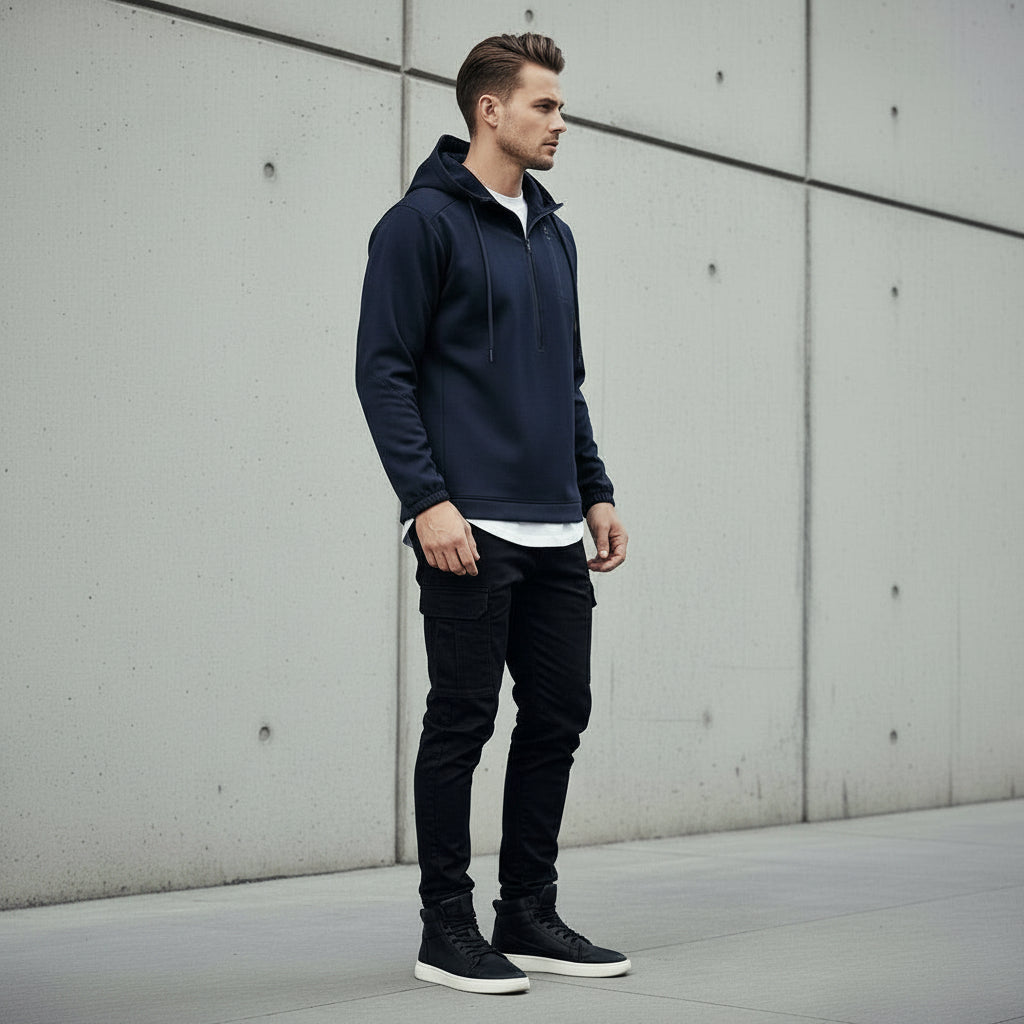 Ellenvinis Fleece-Lined Waterproof Outdoor Hiking Jacket Hoodie