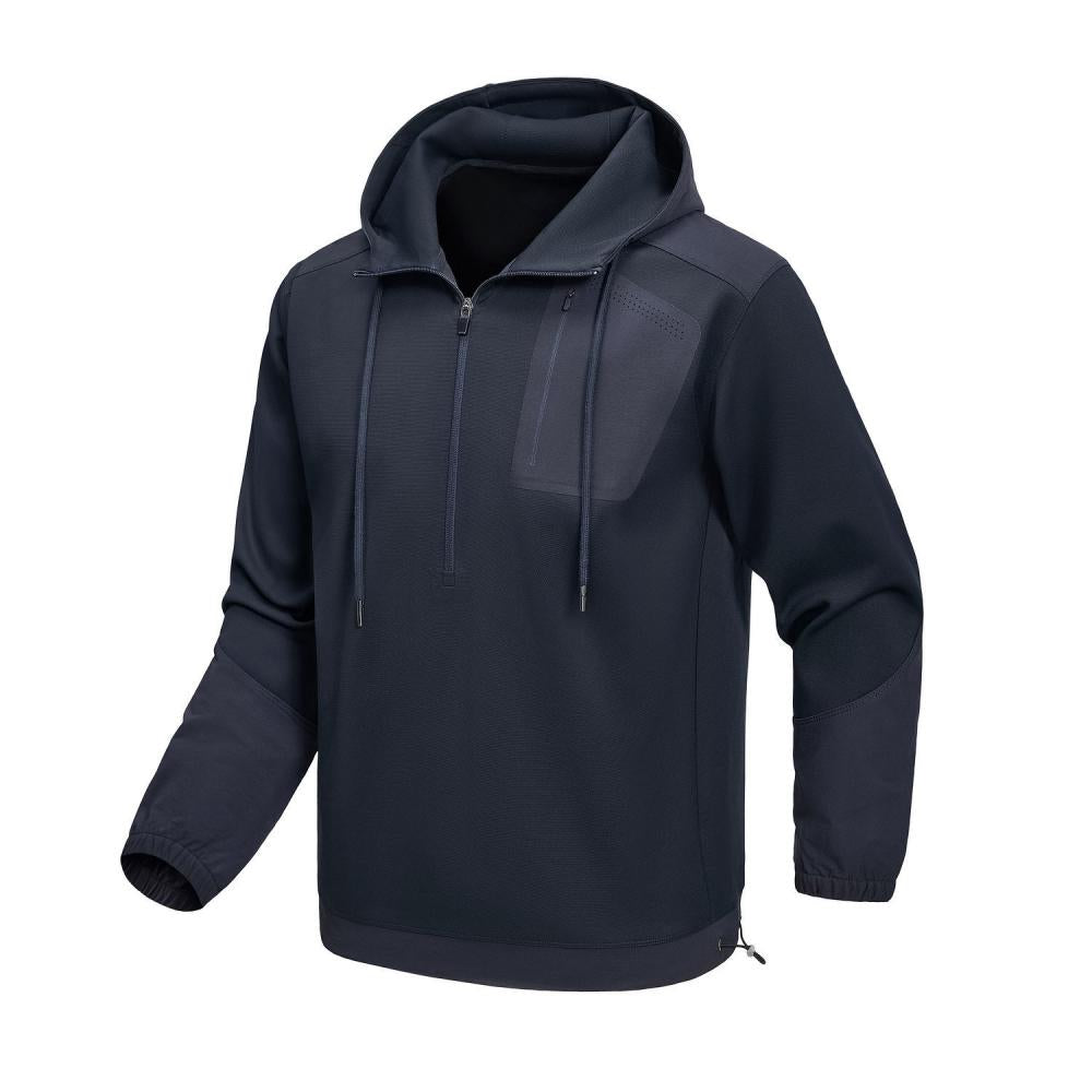 Ellenvinis Fleece-Lined Waterproof Outdoor Hiking Jacket Hoodie