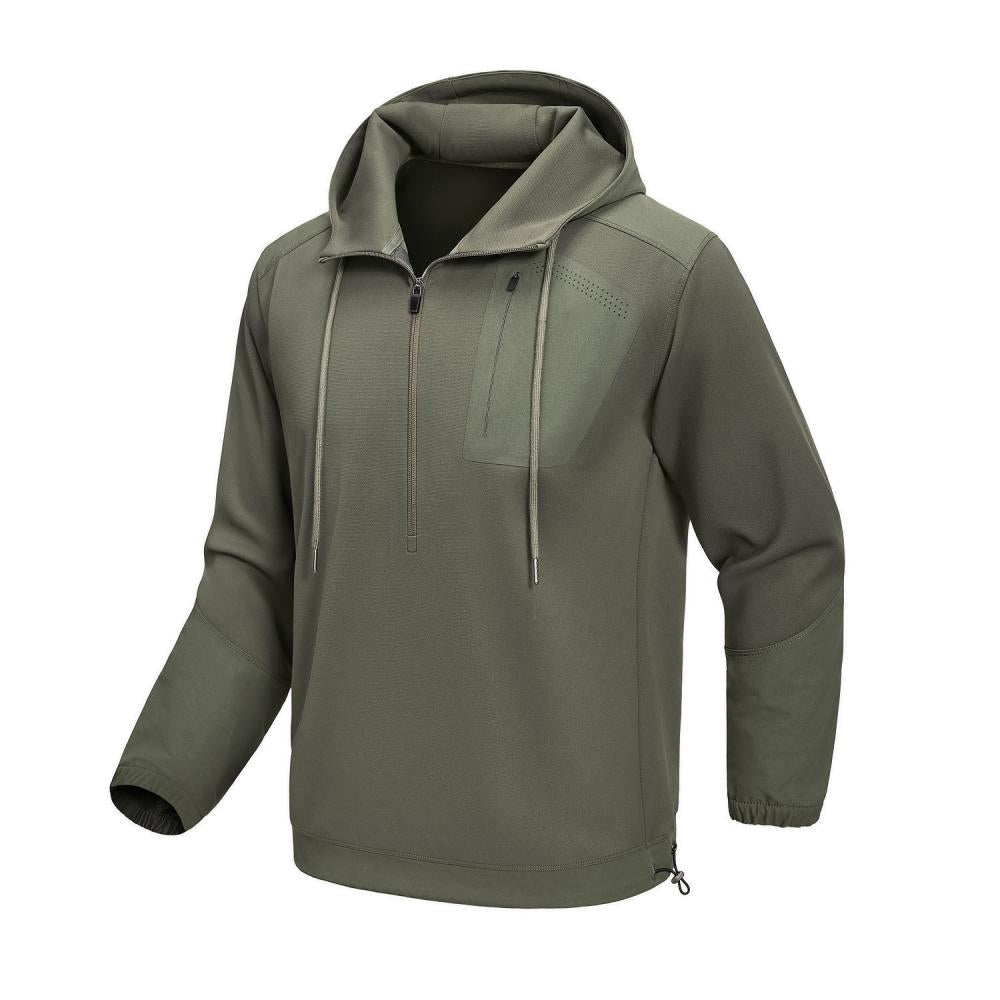 Ellenvinis Fleece-Lined Waterproof Outdoor Hiking Jacket Hoodie