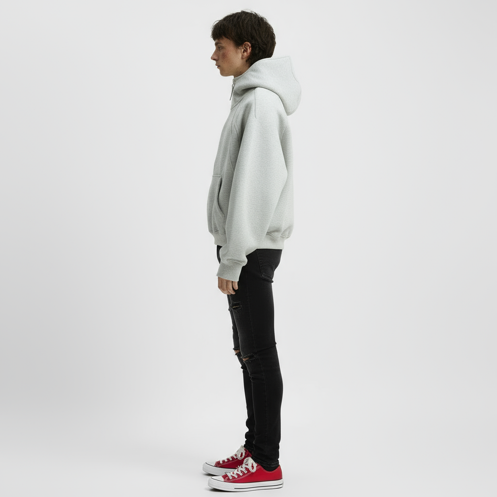Ellenvinis Heavyweight Cropped Half-Zip Hoodie – US Streetwear Style