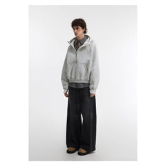 Ellenvinis Heavyweight Cropped Half-Zip Hoodie – US Streetwear Style