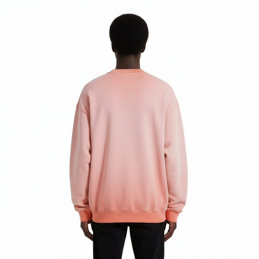 Ellenvinis Heavyweight 430gms Vintage Washed Fleece Crewneck Sweatshirt – Unisex Oversized Streetwear