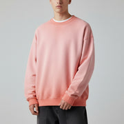 Ellenvinis Heavyweight 430gms Vintage Washed Fleece Crewneck Sweatshirt – Unisex Oversized Streetwear