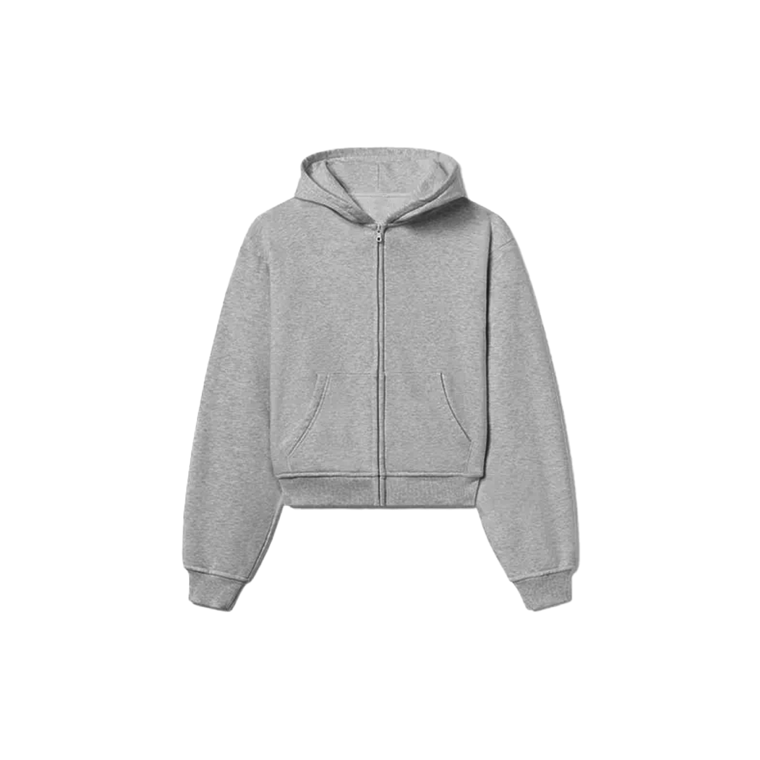Ellenvinis 1800 GSM 'Heather Gray' Zip-Up Hoodie