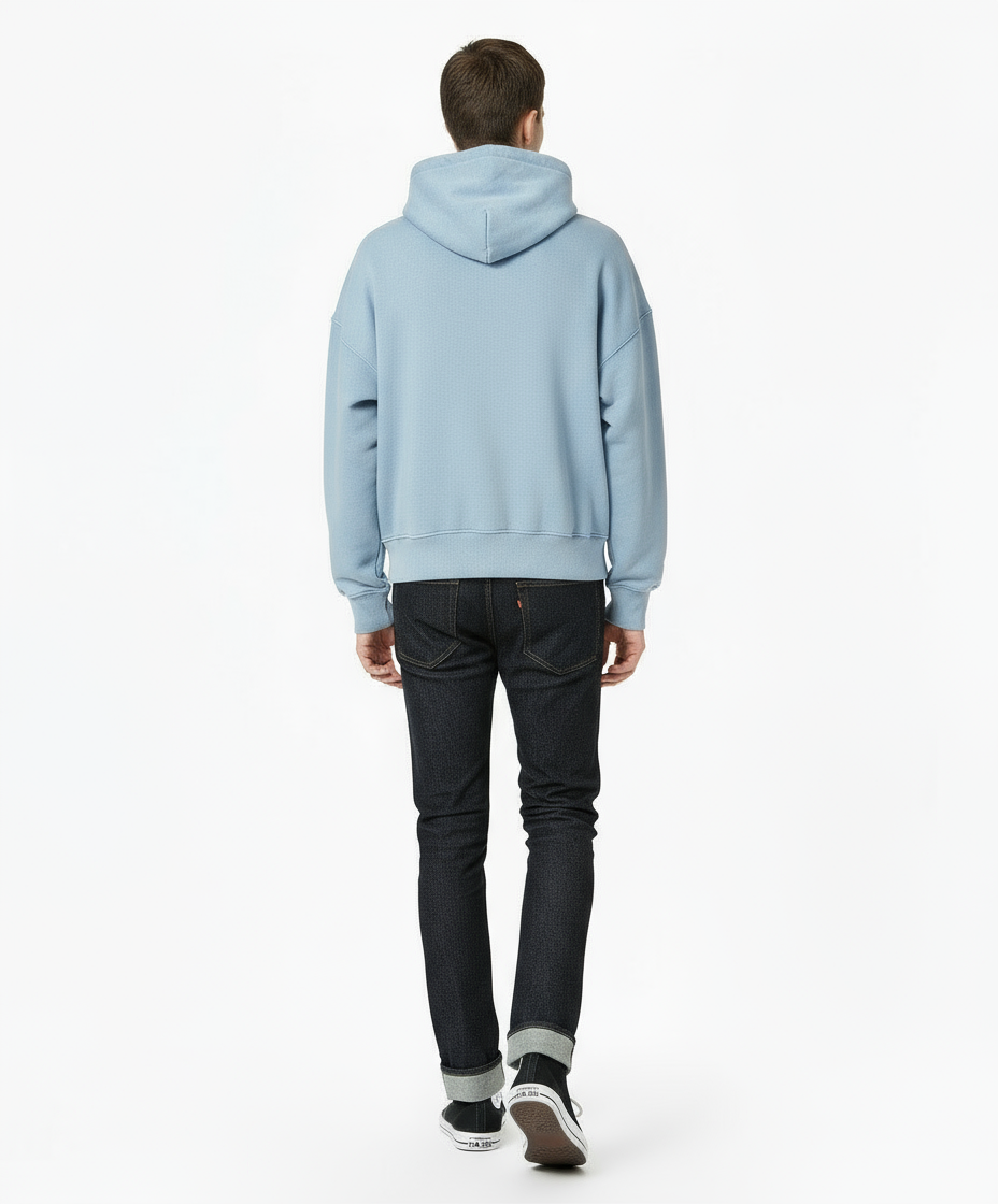 Ellenvinis 1800GSM -1800GSM 'Vintage Blue' Double Hoodie
