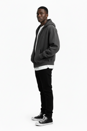 Ellenvinis Watch Peeker Zip Up Hoodie 1200GMS Heavyweight Streetwear