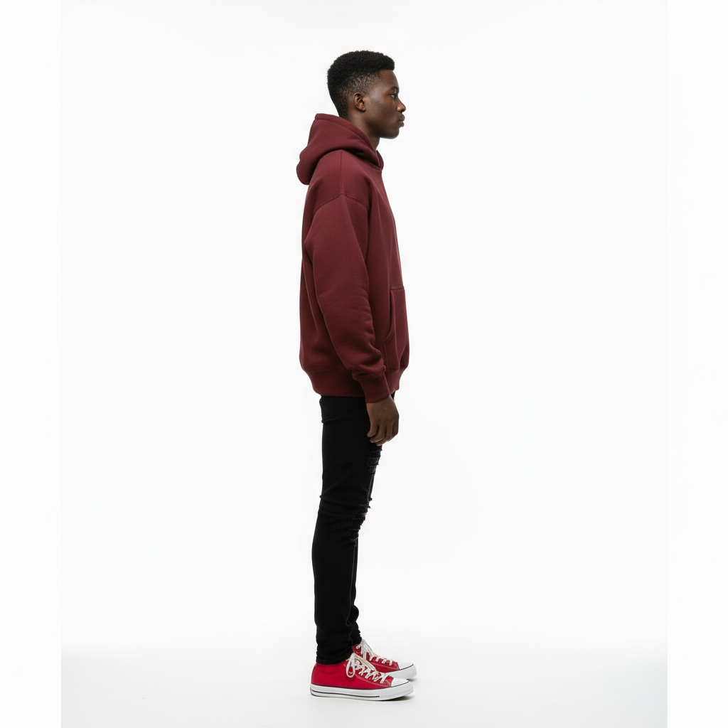 Ellenvinis 1800 GSM 'Washed Wine Berry' Hoodie with CRDLCK™
