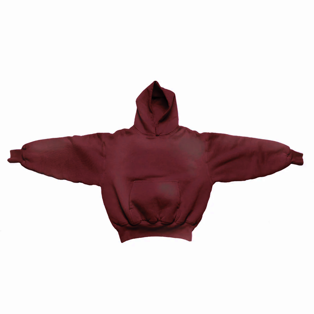 Ellenvinis 1800 GSM 'Washed Wine Berry' Hoodie with CRDLCK™
