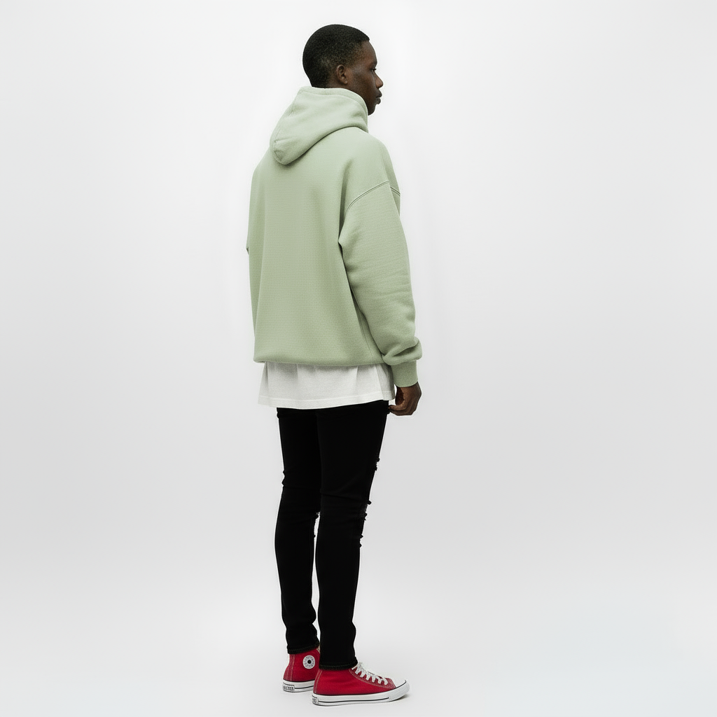 Ellenvinis 1800 GSM 'Sage Green' Hoodie with CRDLCK™