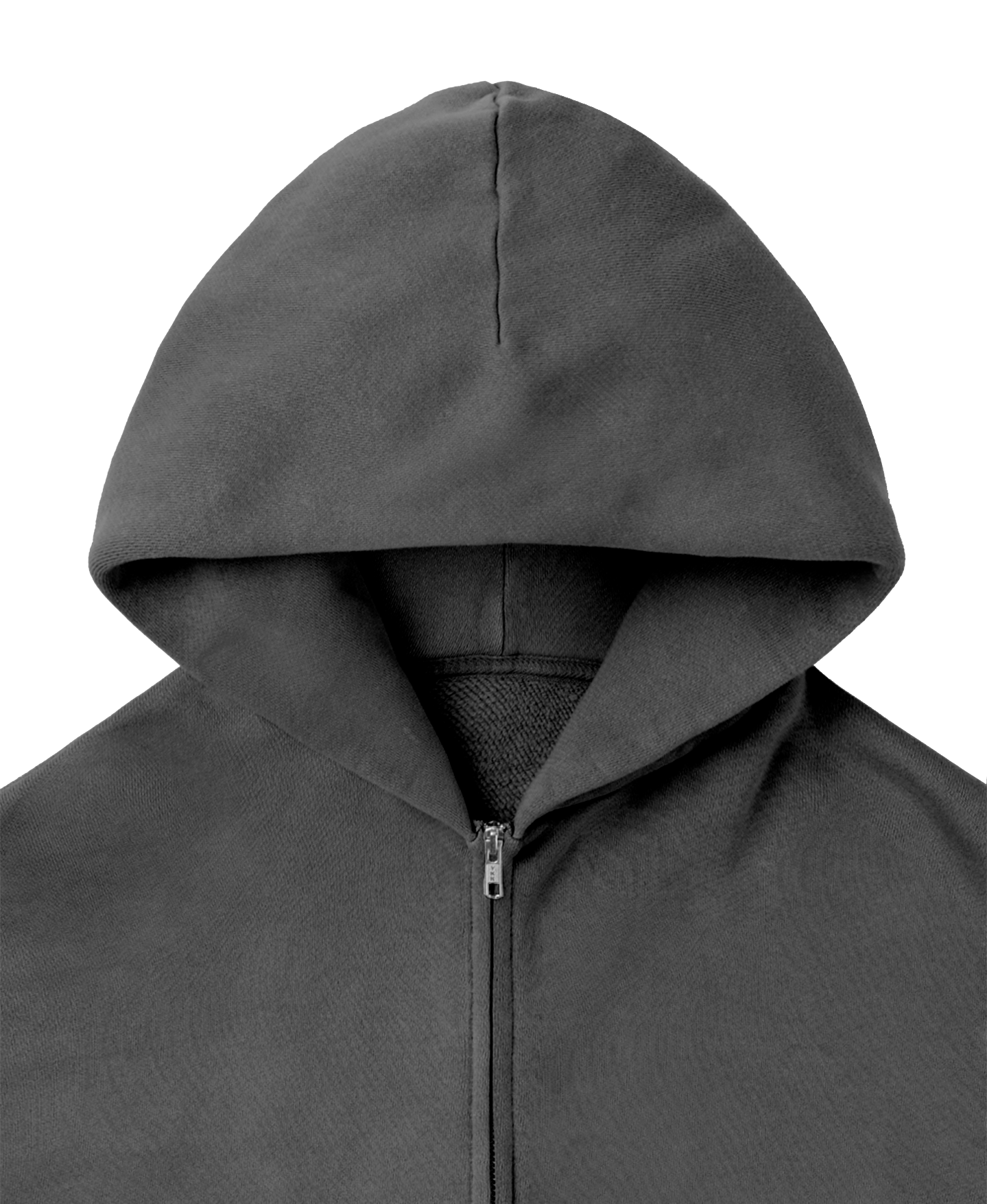 Ellenvinis 1800 GSM 'Anthracite' Zip Hoodie | Vintage Wash High Street Style YKK Zipper