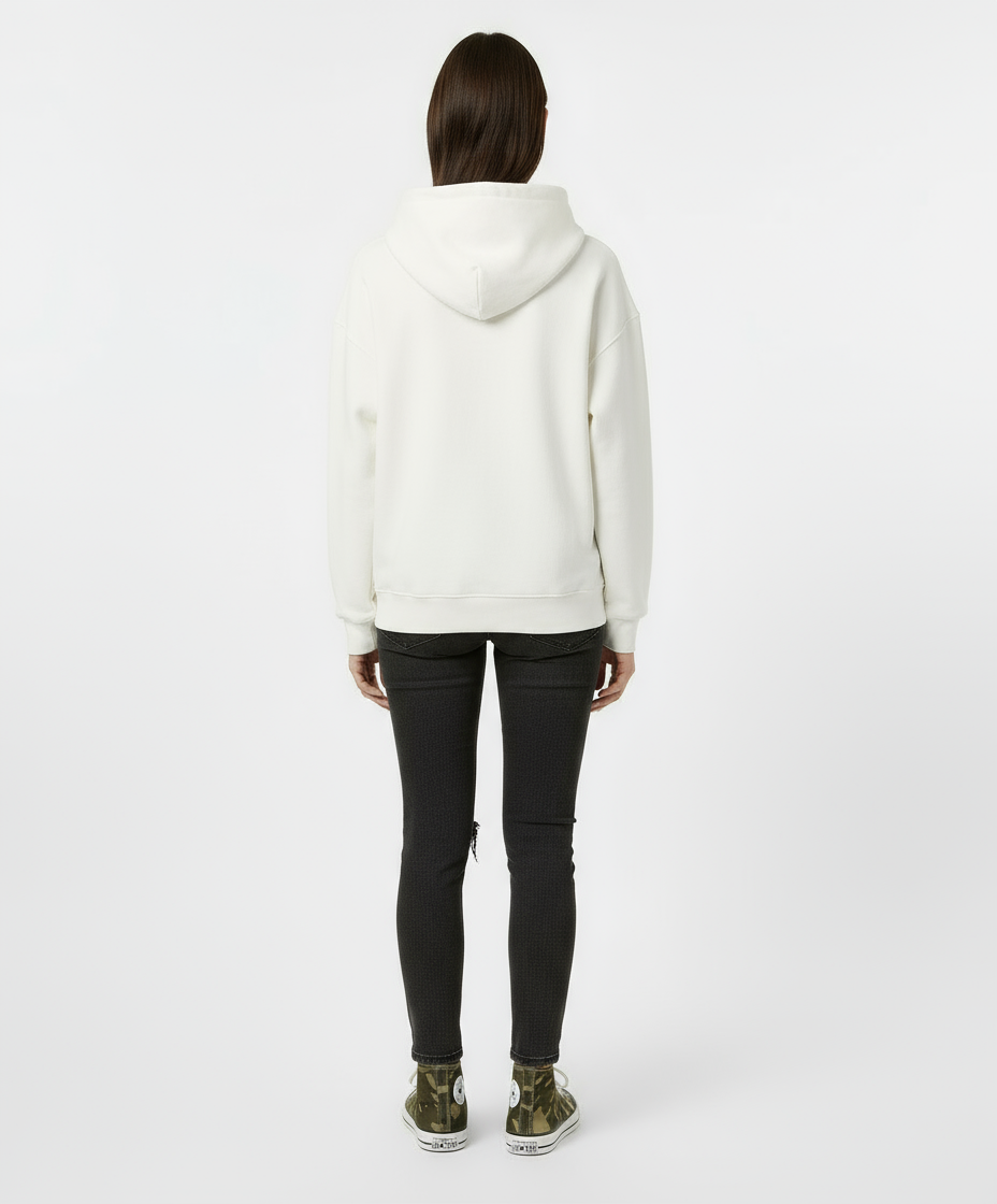 Ellenvinis 1800 GSM 'Bone White' double zip sweatshirt