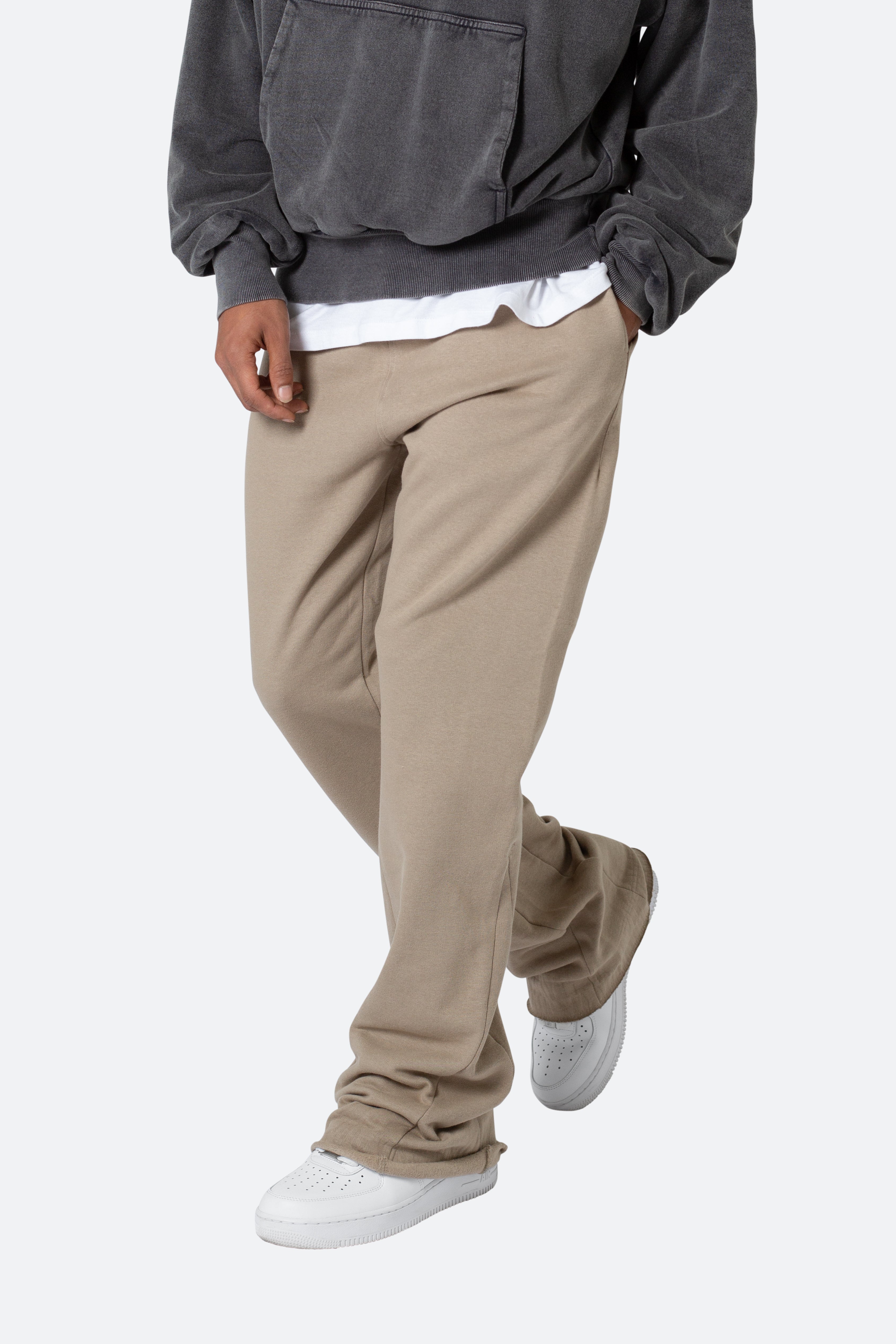 Ellenvinis 460g Cotton Heavy Flared Sweatpants, Comfortable and Stylish - Earth Tone