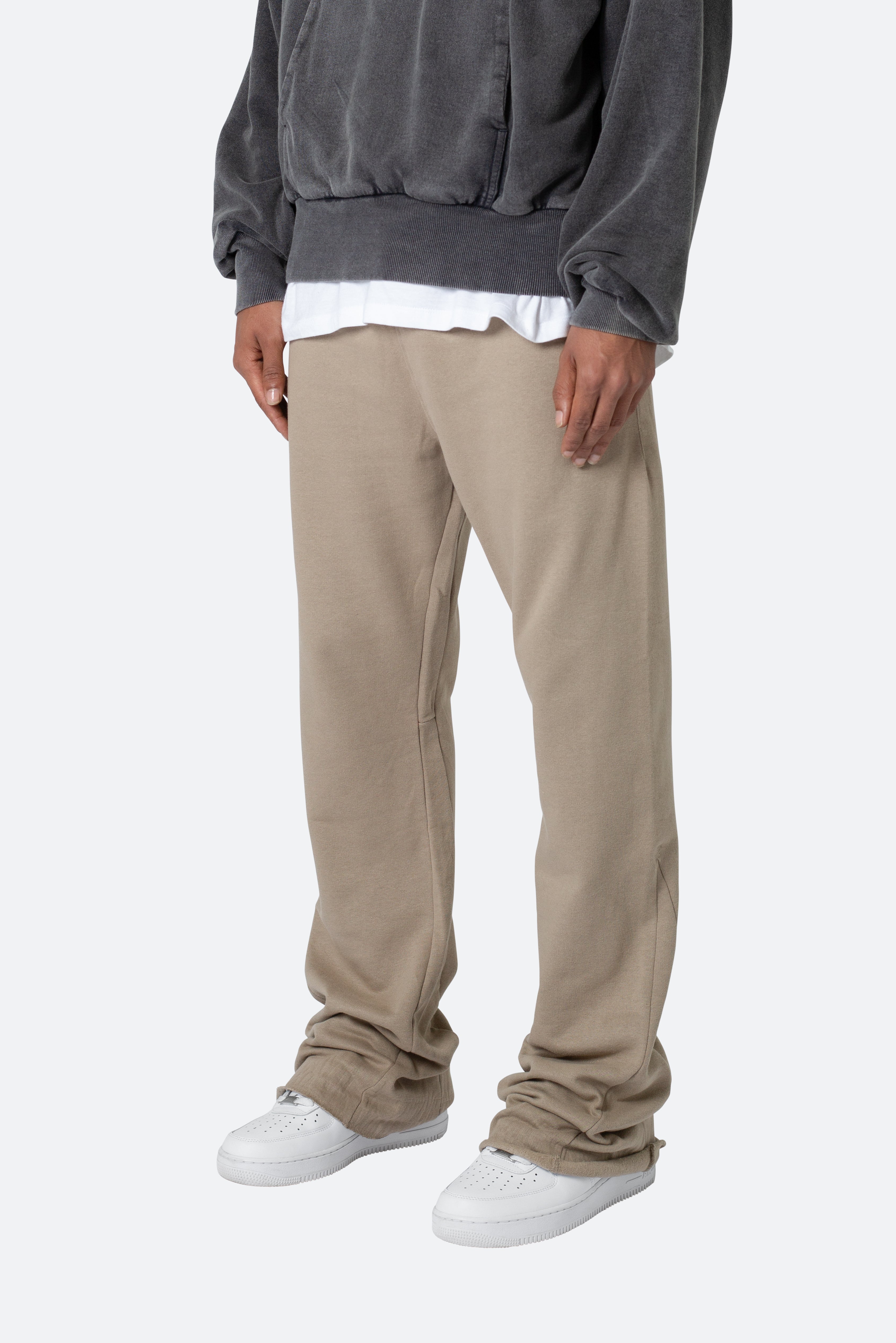 Ellenvinis 460g Cotton Heavy Flared Sweatpants, Comfortable and Stylish - Earth Tone