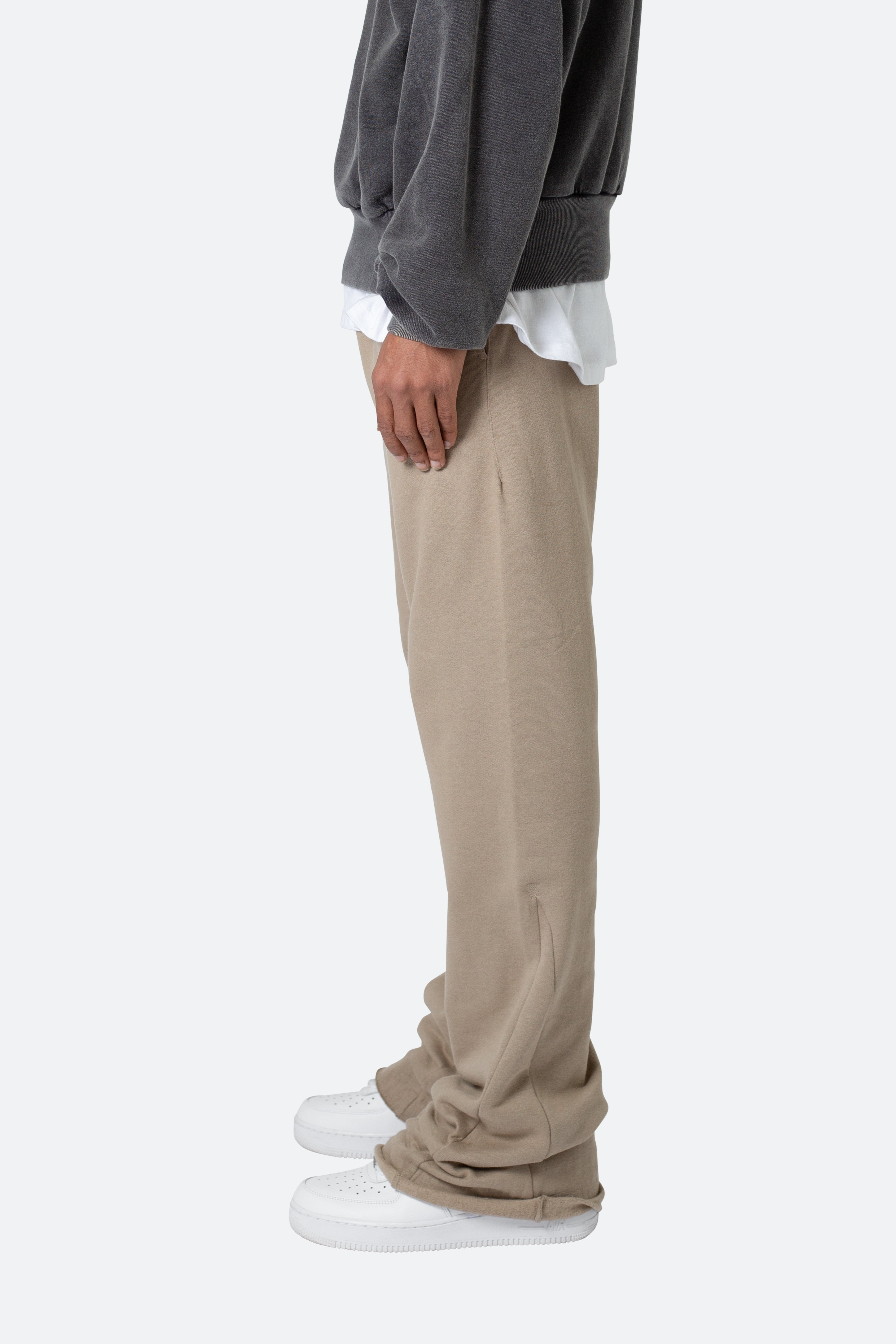 Ellenvinis 460g Cotton Heavy Flared Sweatpants, Comfortable and Stylish - Earth Tone