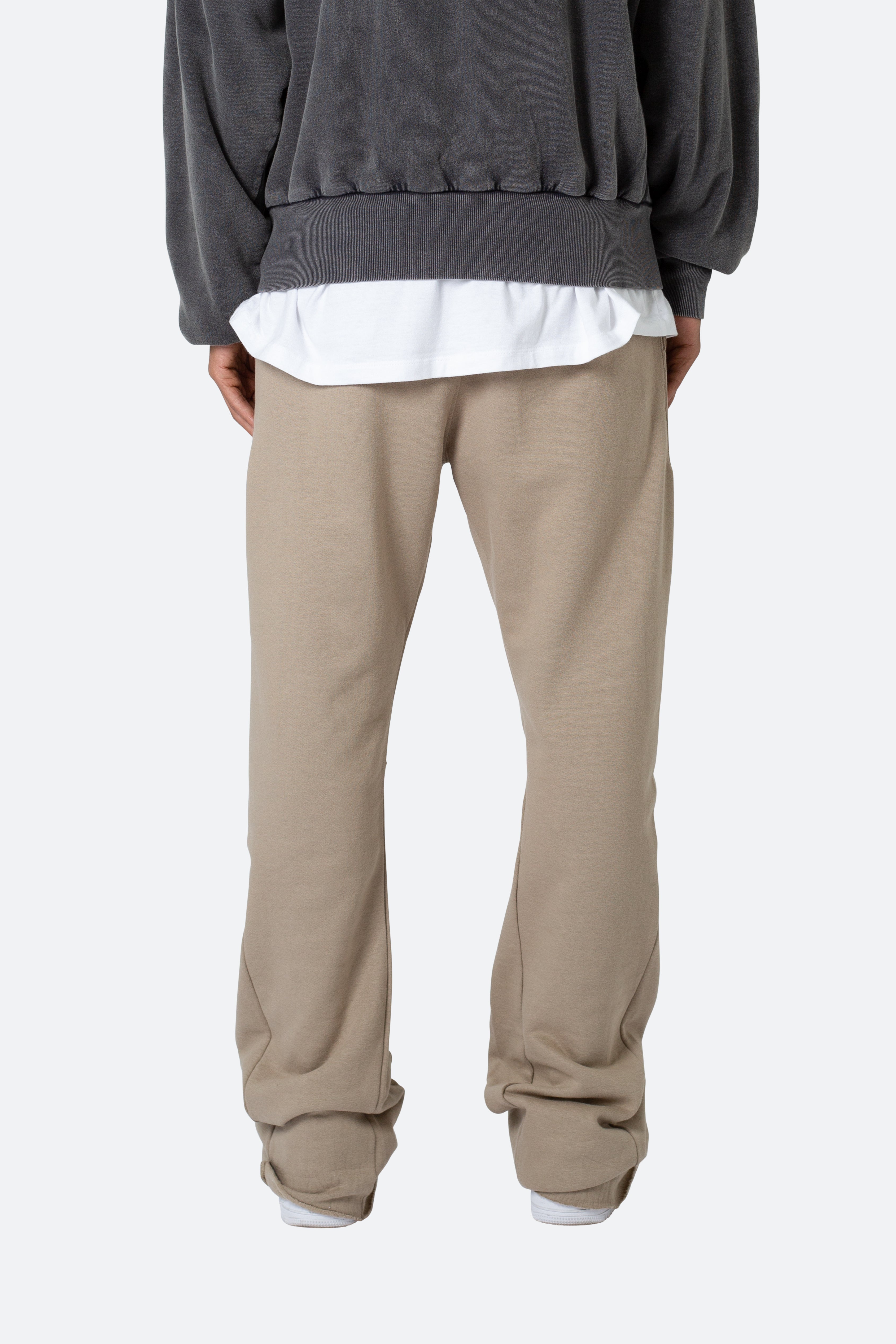 Ellenvinis 460g Cotton Heavy Flared Sweatpants, Comfortable and Stylish - Earth Tone