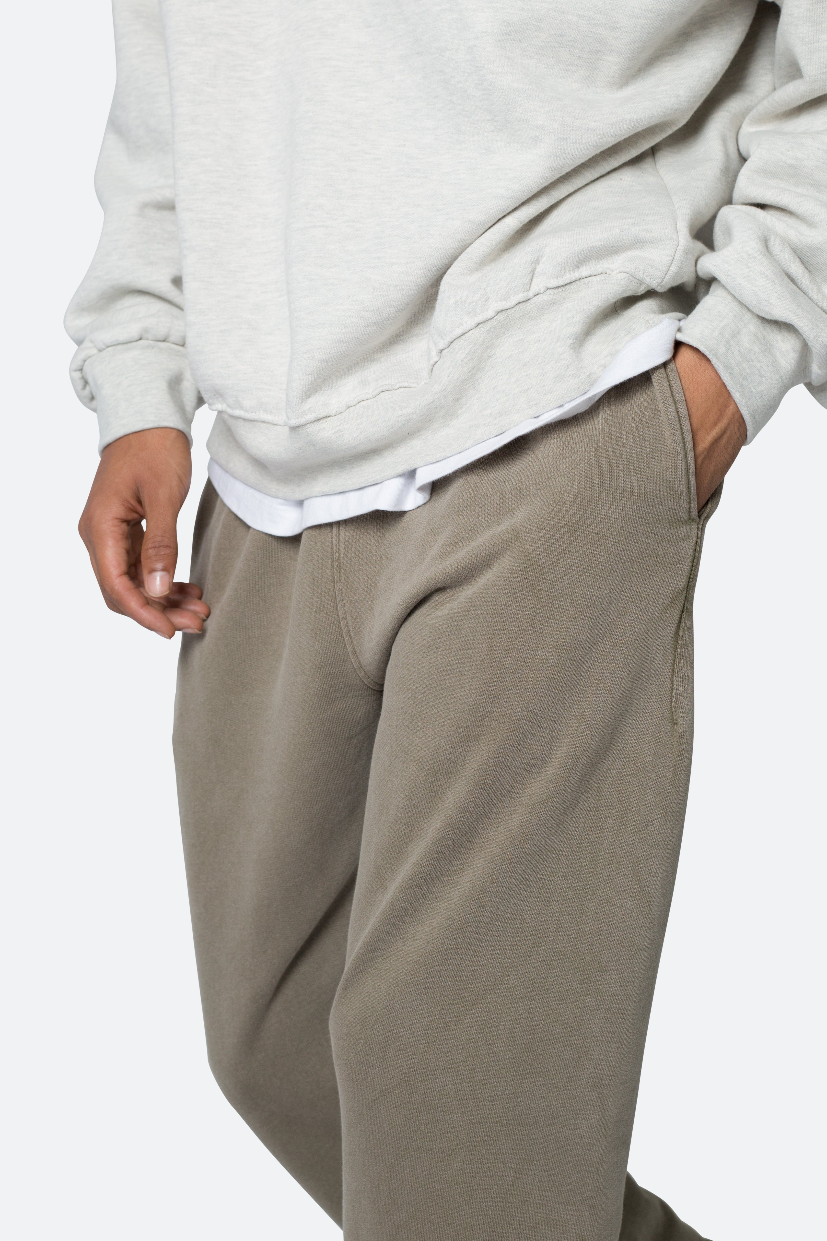 Ellenvinis 460g Cotton Washable Flared Sweatpants - Vintage Olive