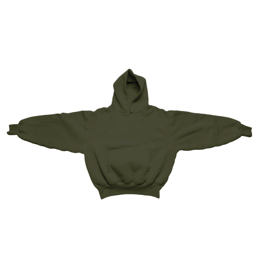 Ellenvinis 1800 GSM 'Burnt Olive' Hoodie with CRDLCK™