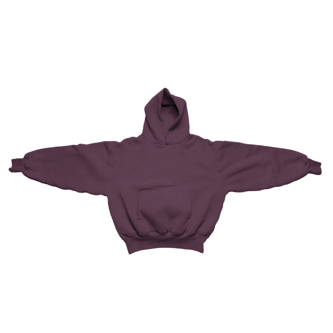 Ellenvinis 1800 GSM 'Eggplant' Hoodie with CRDLCK™