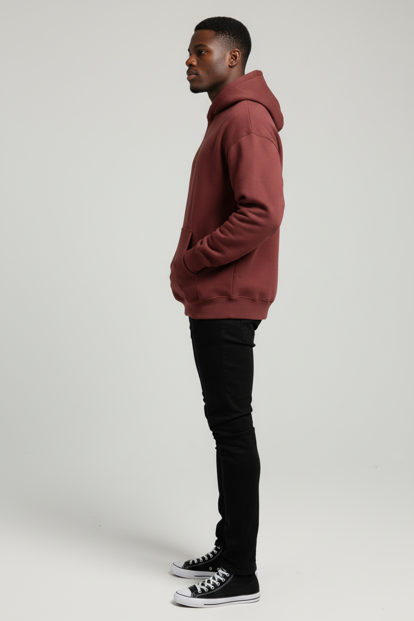 Ellenvinis 1800GSM Cocoa Bean Hoodie with CRDLCK™ Double Sided Design Heavyweight 2KG Hoodie