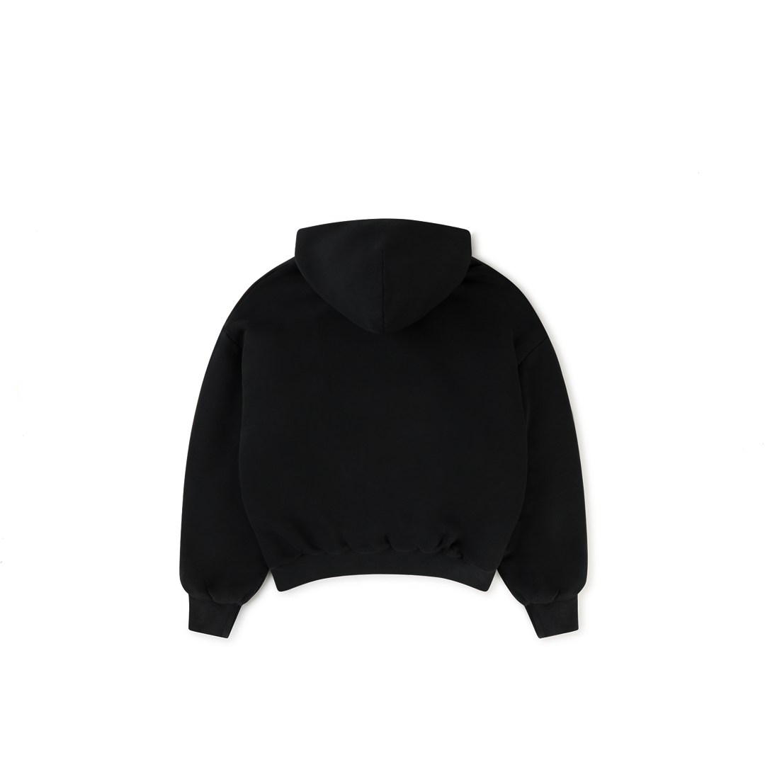 Ellenvinis 1000 GSM 'Black' reversible hoodie