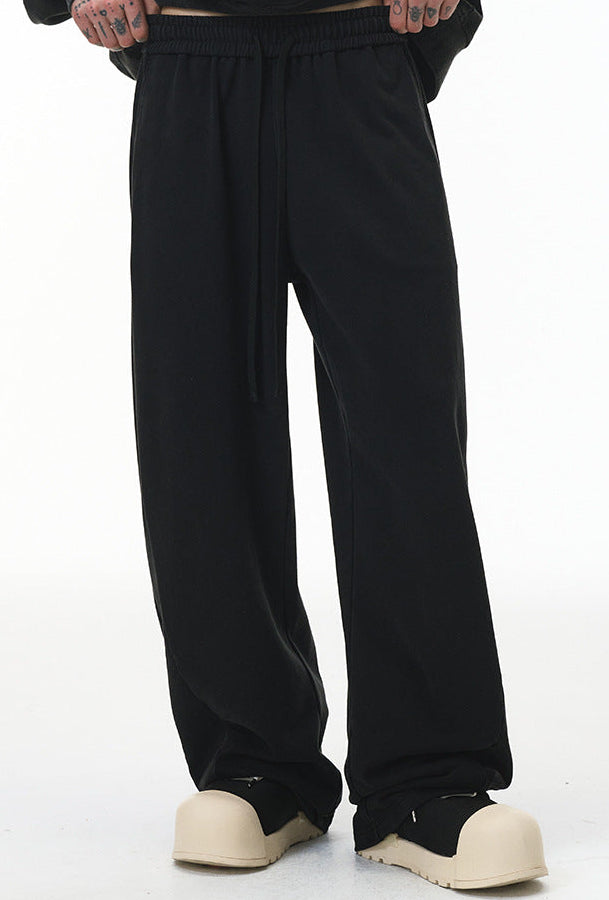 Ellenvinis Men's Clothing | Washing Scimitar Sweatpants 25 Autumn New Product Street Tide Dune Dragon Scale 380G Solid Color Wide Leg Pants