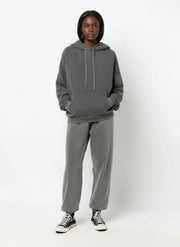 Ellenvinis 600GSM Heavyweight Washed Ash Gray Tracksuit – Vintage Oversized Couple Streetwear Set