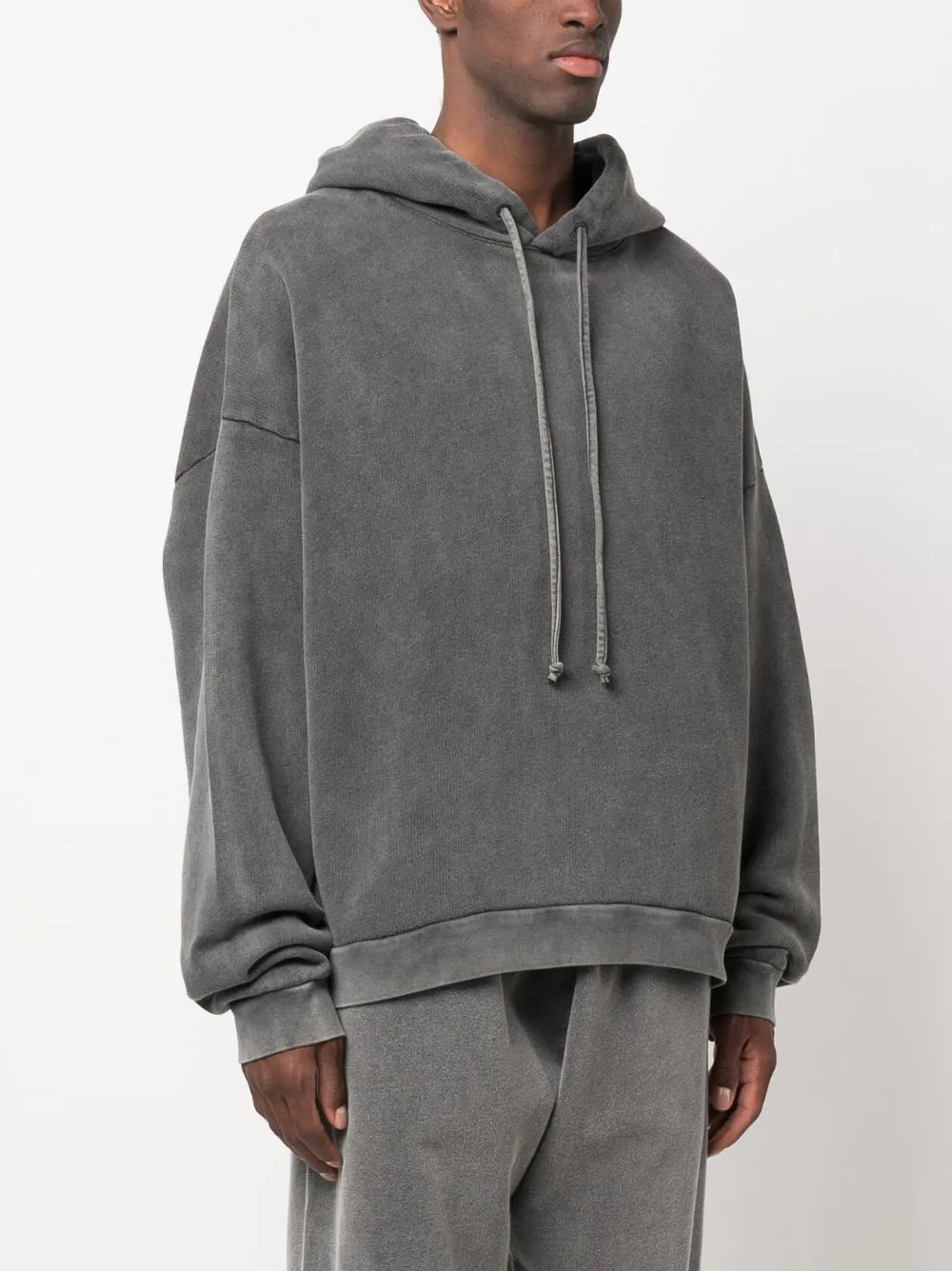 Ellenvinis 600GSM Heavyweight Washed Ash Gray Tracksuit – Vintage Oversized Couple Streetwear Set