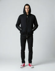 Ellenvinis 600GSM Washed Distressed Zipper Hoodie – Slim Fit