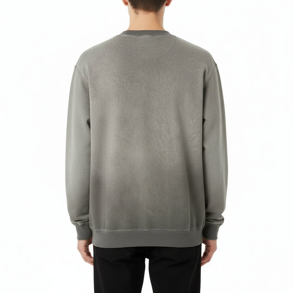 Ellenvinis Dim Grey Heavyweight 430gms 復古洗刷絨圓領運動衫 中性超大街頭服飾