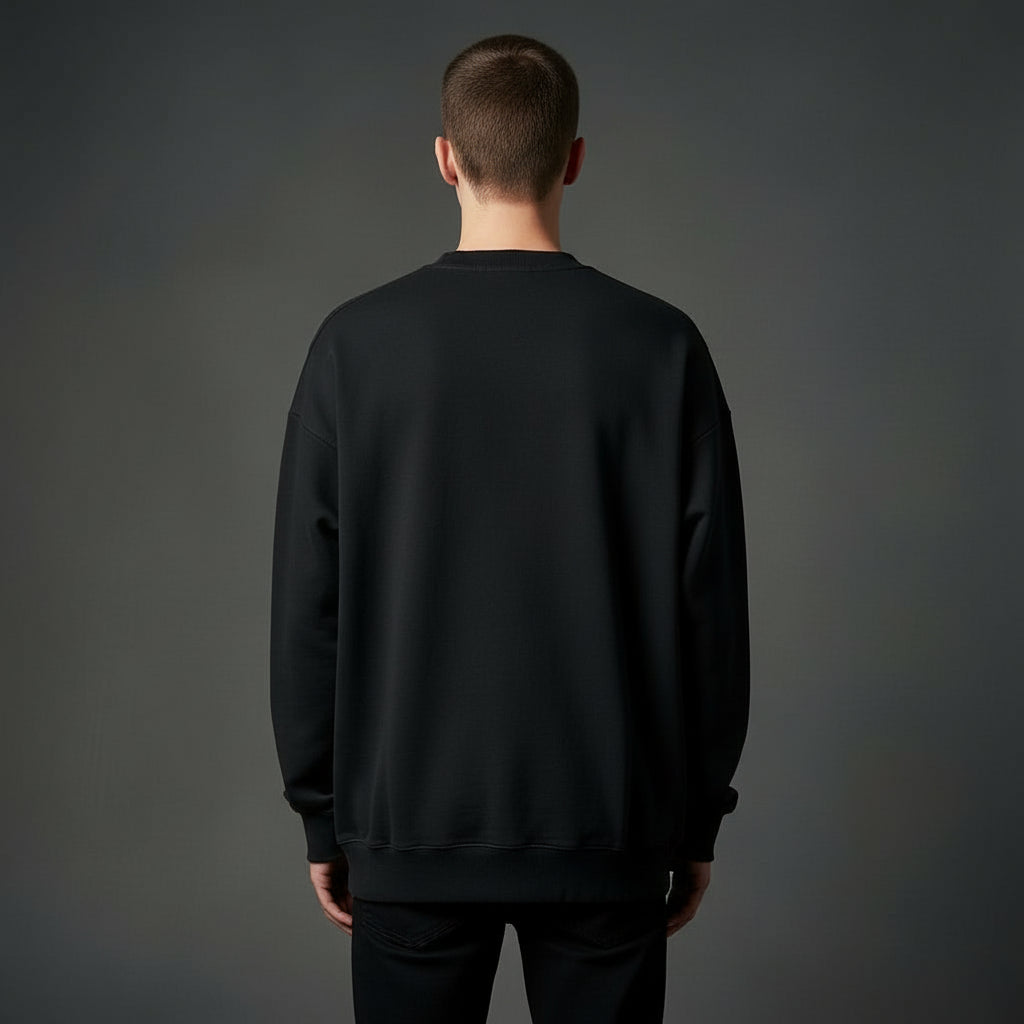 Ellenvinis Heavyweight 450GMS Oversized Sweatshirt – Streetwear Captive Head Graphic Graffiti Pullover for Men & Women