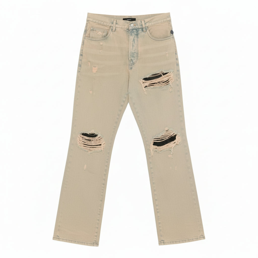 Ellenvinis Asut Plant-Dyed Ripped Denim Jeans