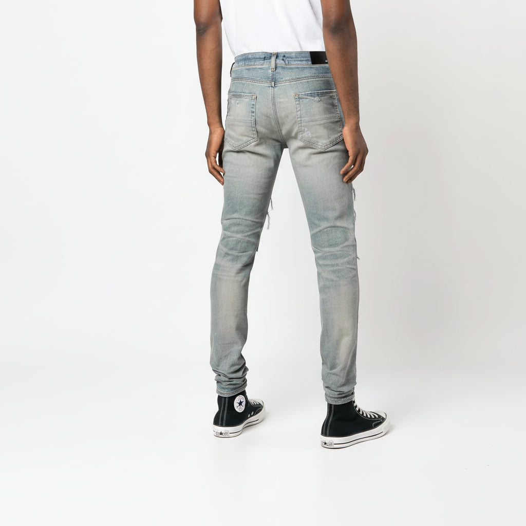Ellenvinis Distressed Slim-Fit Street Jeans | High-Street Washed & Worn Denim