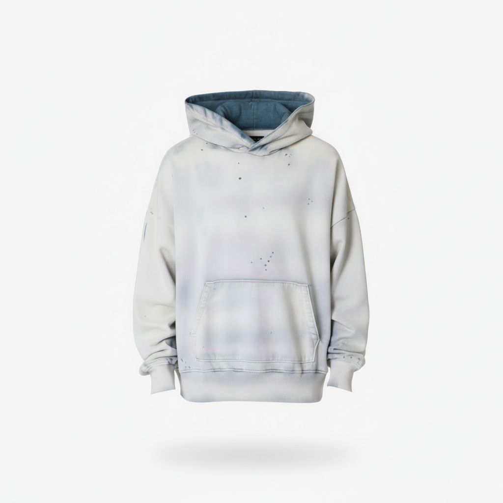 Ellenvinis Sprayed Hoodie – Blue