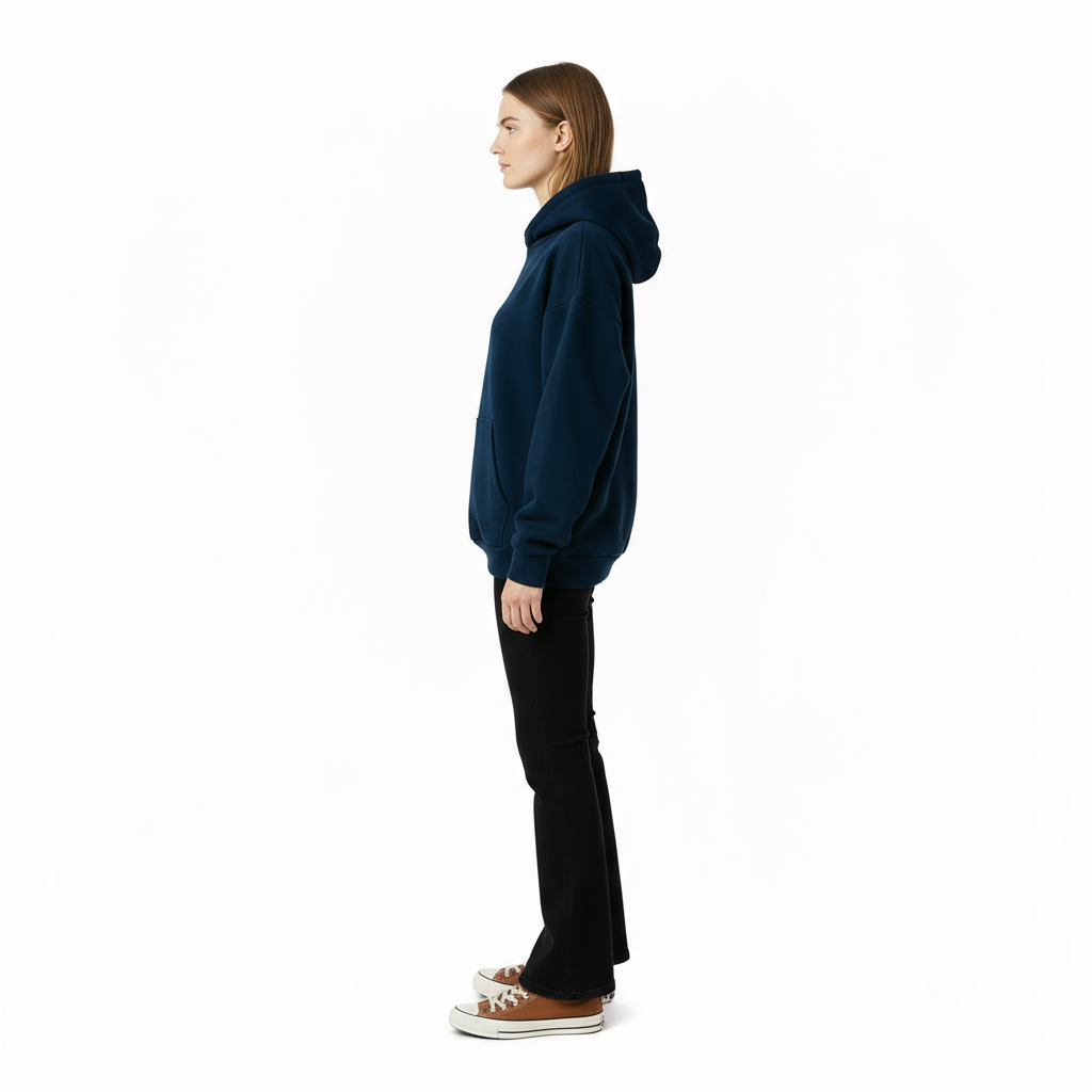 Ellenvinis 1800 GSM 'Navy Blue' Double Hoodie