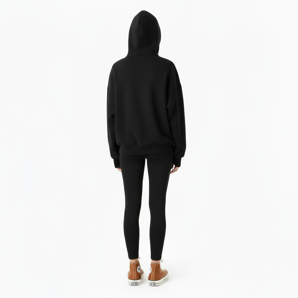 Ellenvinis 1800 GSM 'Washed Black' Double Hoodie