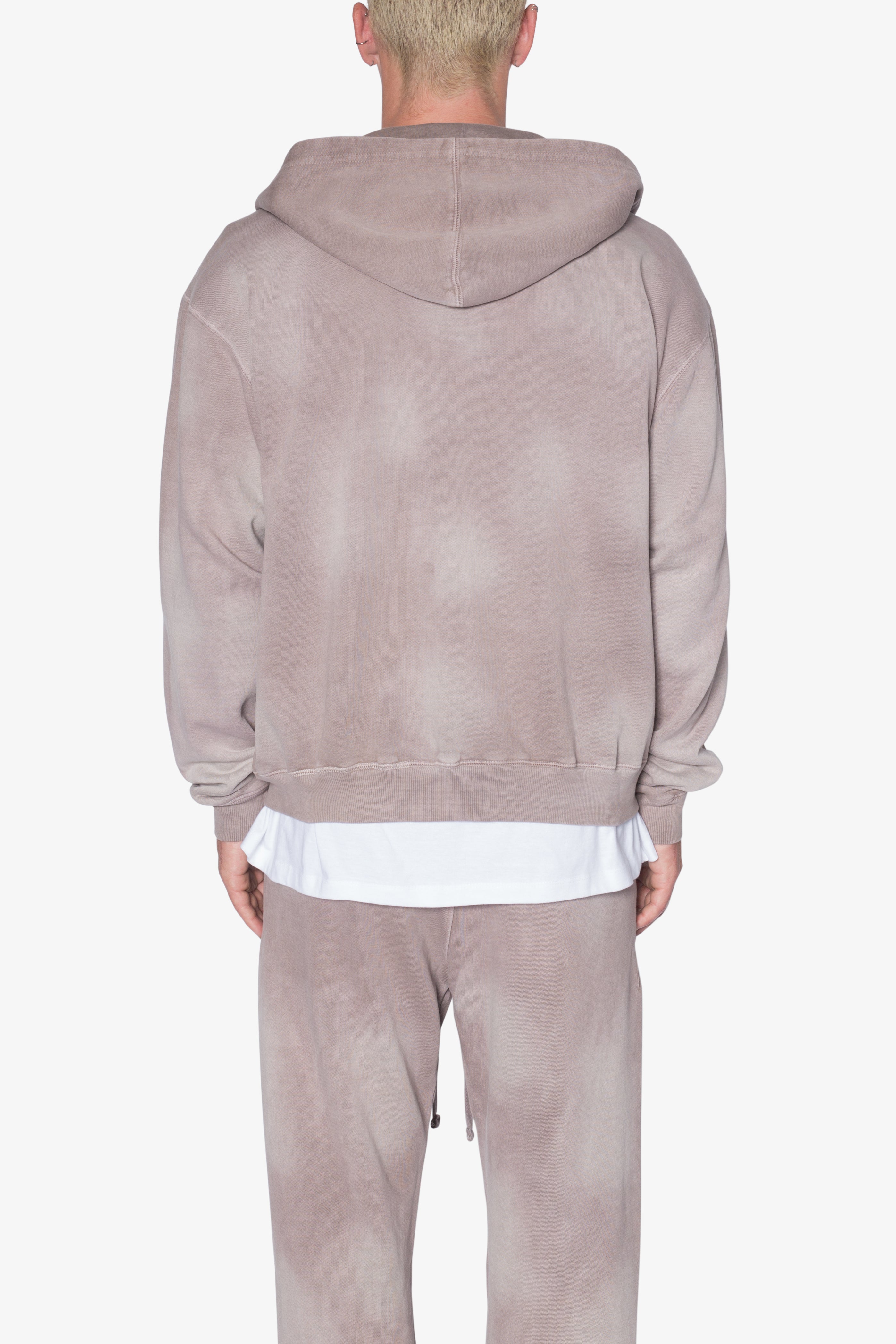 Ellenvinis Premium Faded Basic Zip Hoodie Set 2 - Washed Fuchsia