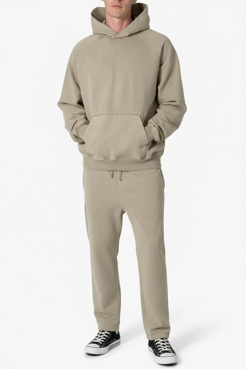 Ellenvinis 450GMS Vintage-Washed Hoodie & Jogger Set – Washed Earth
